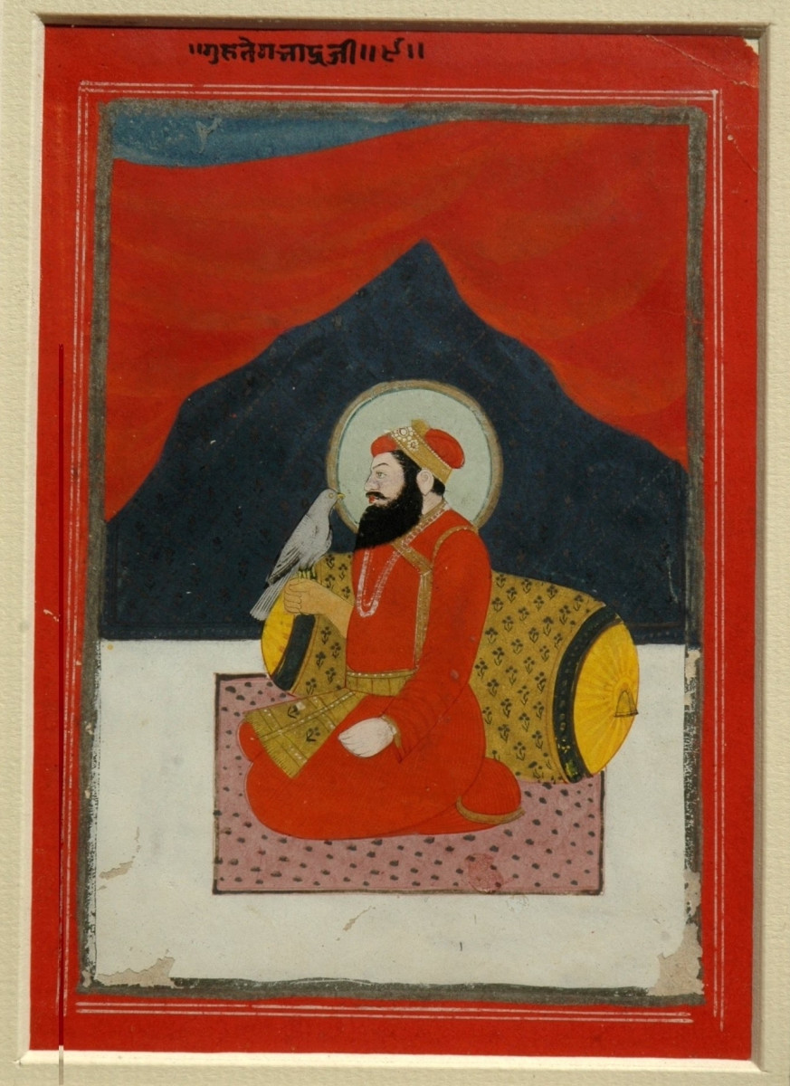 Portrait of Guru Tegh Bahadur.