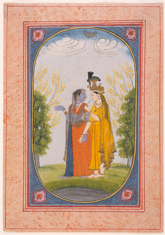 An image of ‘Radha and Krishna dressed in each other’s clothes’.