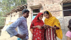 Juel Rana's two sisters. Photo: Joydeep Sarkar.