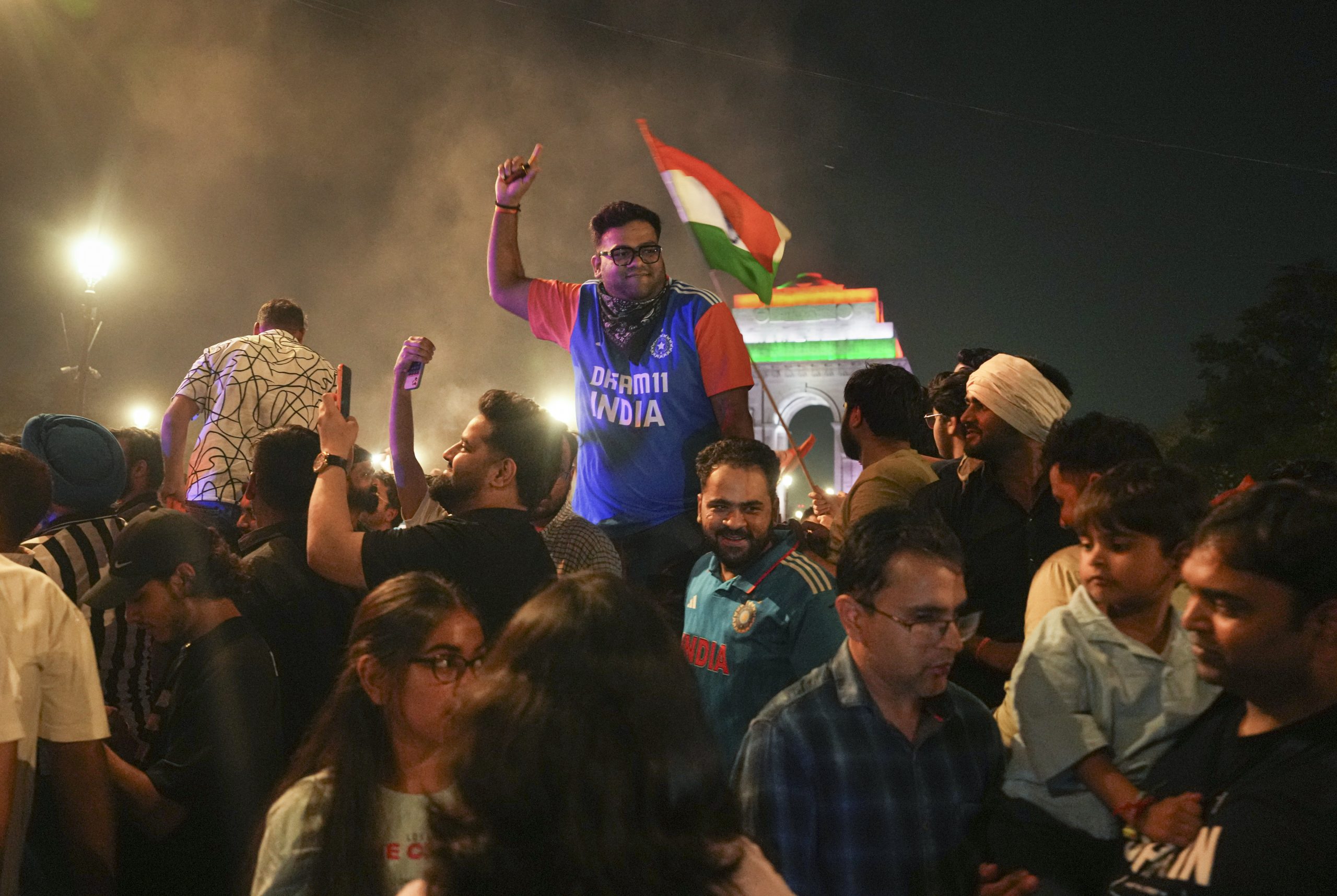 Celebration in India Gate post India's T20 world cup win.