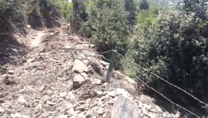 Forrest corridor damaged in Kishtwar. Photo: Imran Shah.