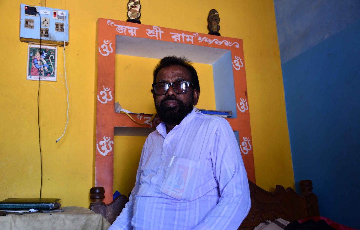 Sripoti Mahato, a BJP state leader in Jiudaru village.