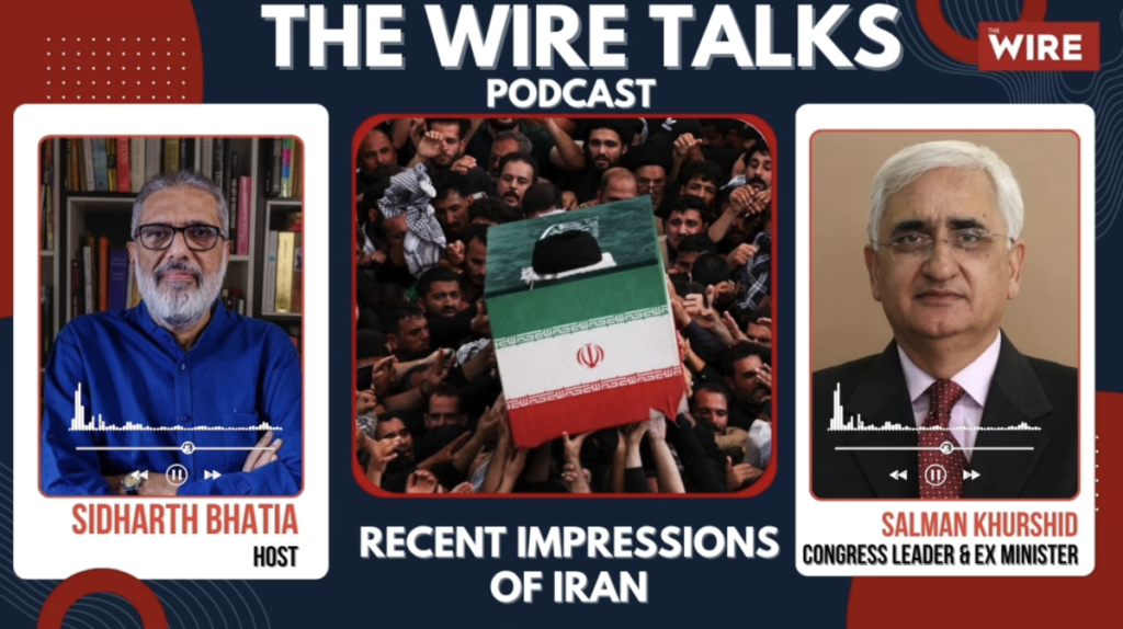 listen   iranians did not express any disappointment to us with india’s positions  salman khurshid