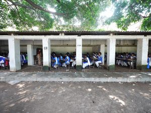 students of uttar pradesh village school boycott classes citing dilapidated building
