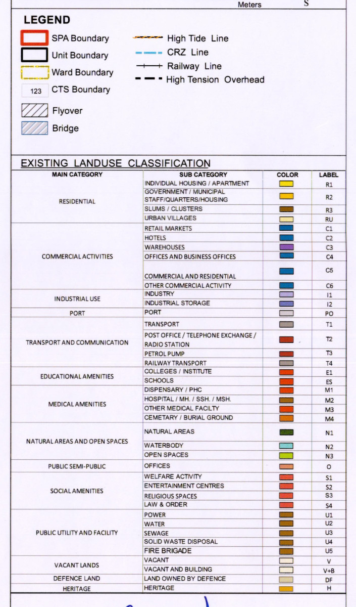 Existing Land Use Map and Legend. Photo: Mumbai Port Ghar Haq Sangharsh Samiti