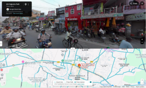 evidence of location where policeman fired Kagzi Mohalla–Naya Bazaar Road, around 400 metres from the district commandant’s office in Siwan.