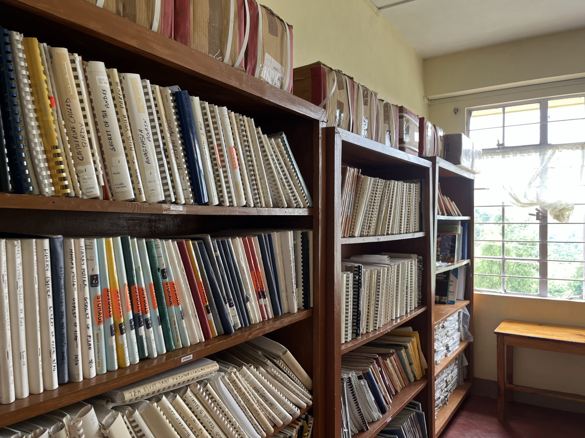 The library at Meghalaya’s only dedicated school-cum-boarding facility for the blind, in Nongbah. Photo: Kimi Colney