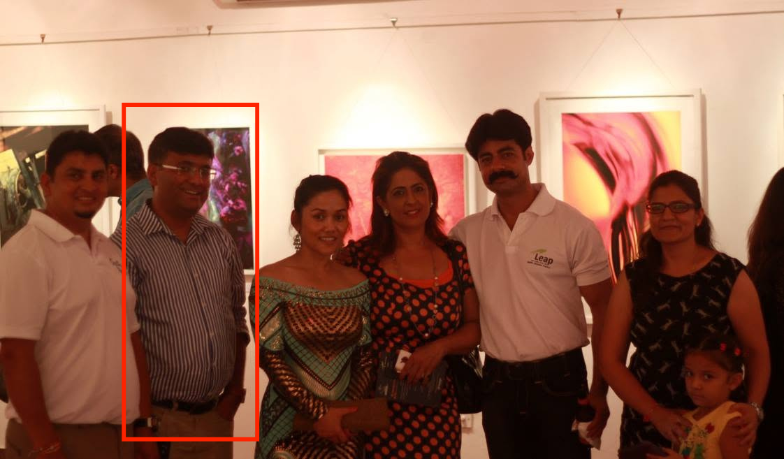 Alok Bhatt (outlined in red) at an event for Nature Connect with actor Sushant Singh. Photo: Alt News